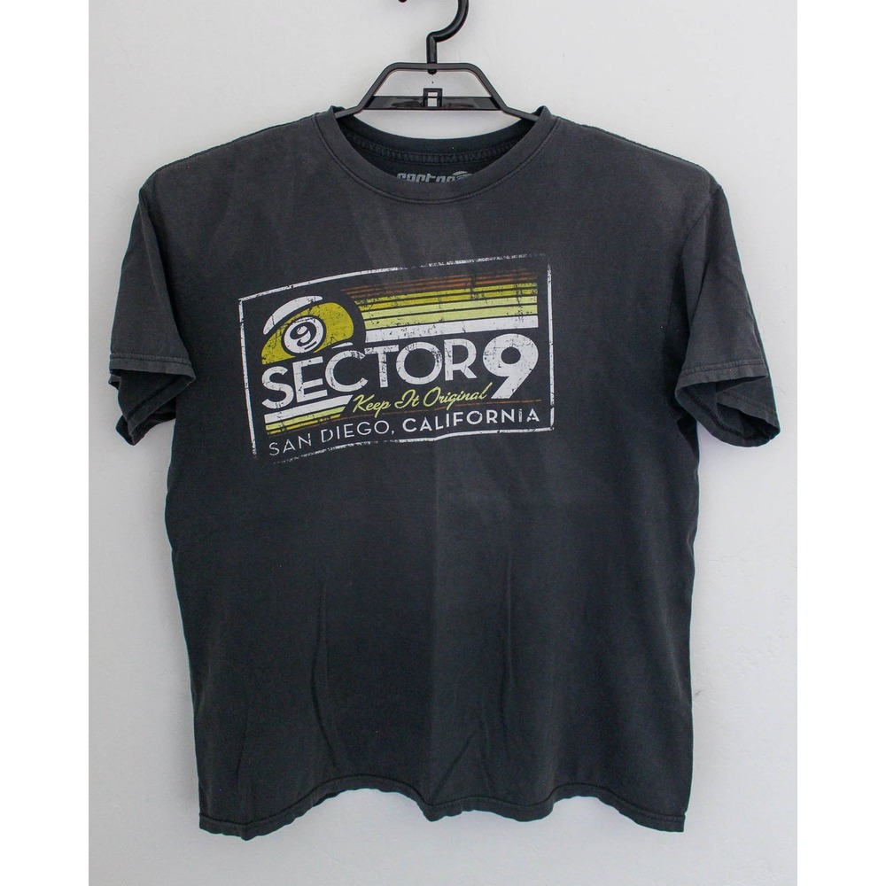 Sector 9 Graphic T-Shirt Large Gray Pullover Skateboards San Diego Short Sleeve